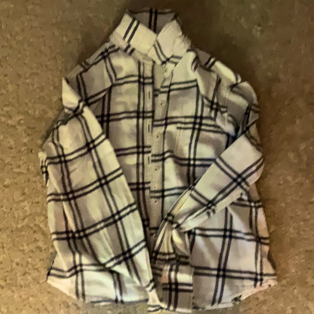 This is a white kids flannel